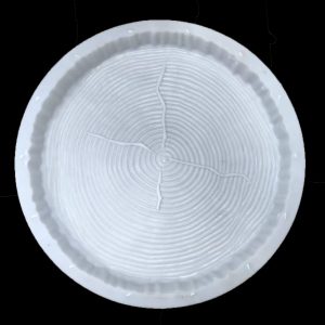 Polypropylene plastic concrete mold in the style of cracked wooden piles